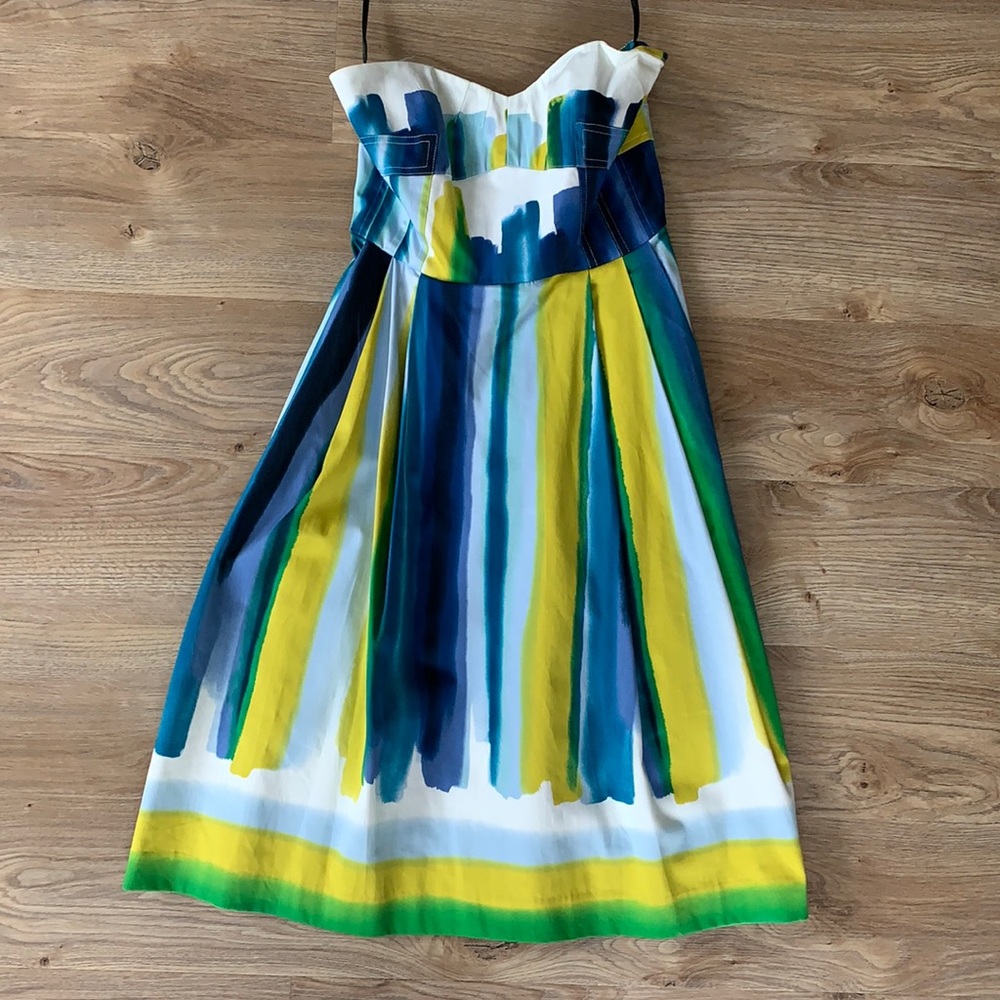 Calvin Klein Strapless watercolor dress